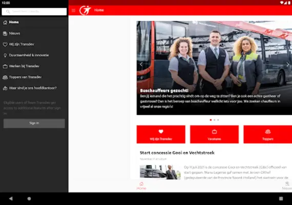 Team Transdev android App screenshot 1